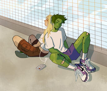 beastboy and terra